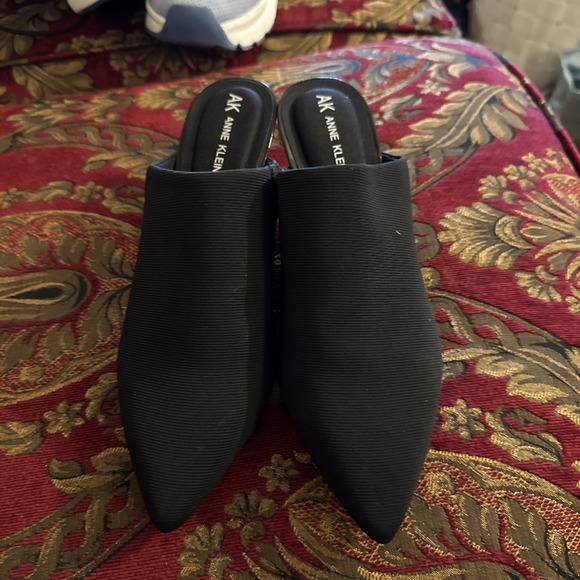 Anne Klein Shoes - Anne Klein iflex Impress‎ Dress Mules Black Kitten toe heel Womens Size 6.5